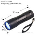 385nm 9 Led Uv Flashlight 9 LED UV Flashlight Aluminum Blacklight Keychain Flashlight Manufactory